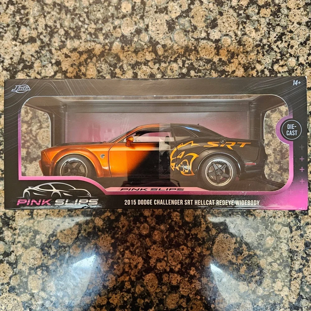New! Jada Pink Slips 2015 Dodge Challenger SRT Hellcat Redeye Widebody Car 35722
